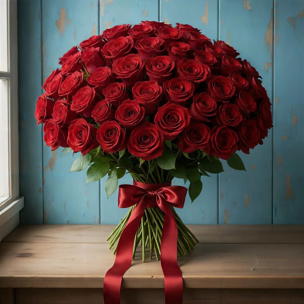 Букет Красные розы Блэк Меджик в Константиновской Краснодарского края