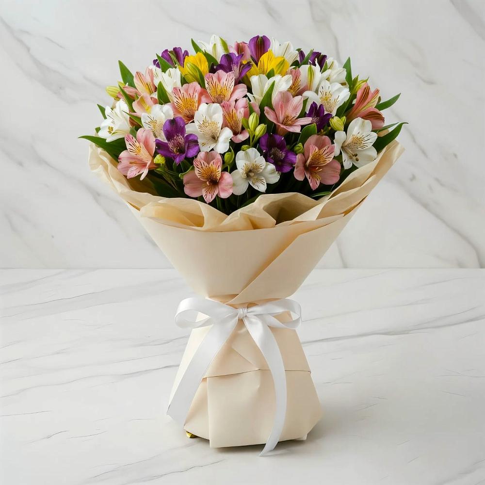 Букет цветов из: Альстромерии в Константиновской Краснодарского края