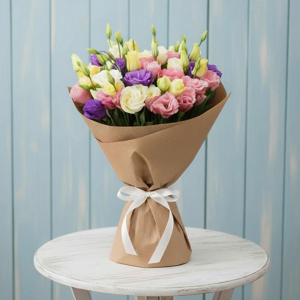 Букет цветов из: Лизиантусы в Константиновской Краснодарского края