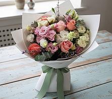 Букет цветов из:  Розы, Лизиантусы и Гвоздики #REPLACE_PRED# Константиновской Краснодарского края