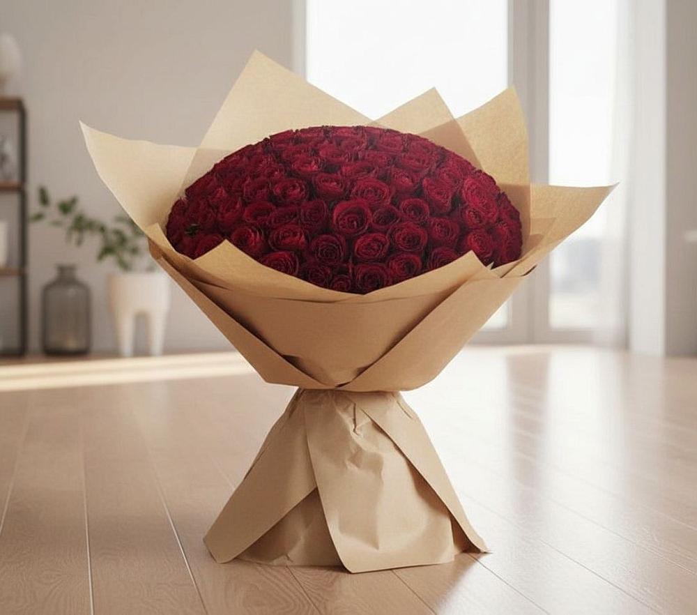 Букет 101 Красная роза в Константиновской Краснодарского края