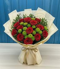 Букет цветов из:  Розы и Хризантемы #REPLACE_PRED# Константиновской Краснодарского края