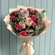 Букет цветов из:  Гвоздики и Розы в Константиновской Краснодарского края