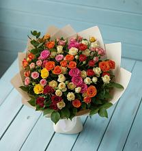 Букет Микс из разноцветных кустовых роз #REPLACE_PRED# Константиновской Краснодарского края